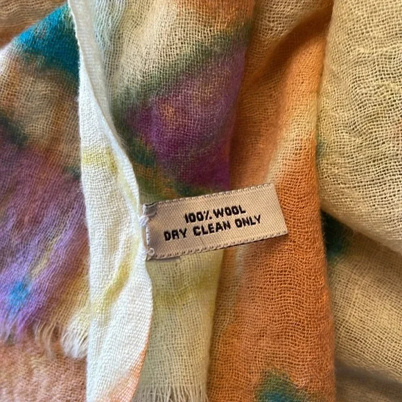 Anthropologie Fluttery Papillon Wool Fringe Scarf - Picture 8 of 10